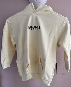 Bananas Monkey Kids Yellow Hoodie Streetwear Sweater Hoodie L-7 - Picture 1 of 6