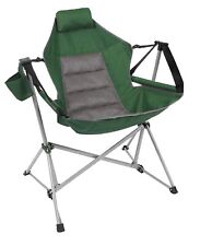 Swing Chair Lounger Wide Seat with Adjustable Backrest Green