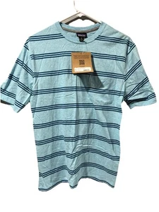 Patagonia T Shirt Mens XS Squeaky Clean Pocket Tee Branch Creek Cuban Blue - Picture 1 of 9