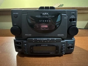 Vintage Yorx AM/FM Radio Cassette Player Alarm Click Fold Out Speakers  - Picture 1 of 7