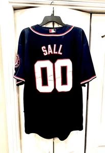 Washington Nationals Majestic SALL 00 Jersey Auth Collection Blue Size 52 ⚾️💥⚾️ - Picture 1 of 8