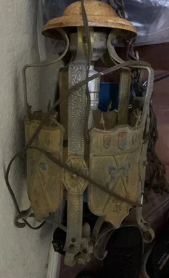 Vtg 1920s ?Spanish Revival Wrought Iron Hanging Lantern Light – Needs Rewire - Image 1 of 4