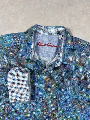 Robert Graham Shirt Size XXL Gustave Multicolored Paisley Flip Cuff Button Down - Image 1 of 4