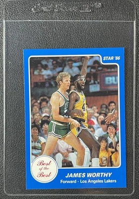 James Worthy 1986-87 estrella lo mejor de lo mejor #15 novato RC Lakers Foto 1 de 2