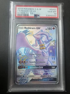 2019 Pokémon Hidden Fates Reshiram Full Art Shiny #SV51 PSA 10 Gem Mint - Picture 1 of 3