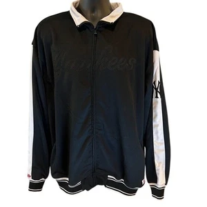 New York Yankees Athletic Gear Black White Zip Up Jacket Men XL NY MLB - Picture 1 of 10
