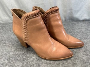 Frye Women's Reed Feather Inside Zip Bootie Ankle Boot, Pale Blush Sz 11 EUC - Picture 1 of 10