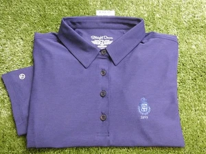 NEW Straight Down Womans Performance Polo Golf Shirt C.C Logo Deep Purple Medium - Picture 1 of 2