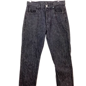 Jean de mezclilla vintage Levi's 501 talla 30x32 negro a rayas cónicas hecho en Estados Unidos - Imagen 1 de 3