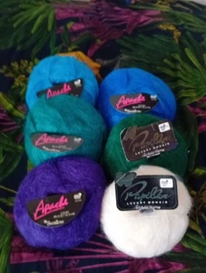 6 Different Colour Luxury Mohair 4 Apache & 2 Papillon Each Bll 50g Total 300gm - Picture 1 of 5