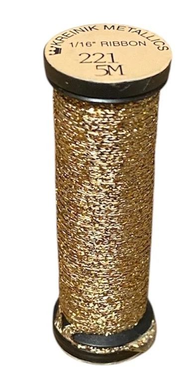 Kreinik 1/16 Metallic Ribbon Choose Your Colors 5m  NEW - Image 1 of 1