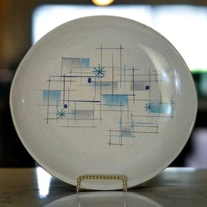 Rare Franciscan Ware Oasis MCM Dinner Plates 11"D Atomic Pattern Set Of 6 EUC - Picture 1 of 8