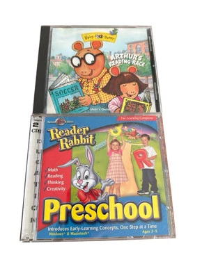 Educational CD’s - Arthur’s Reading Race & Reader Rabbit Preschool 3 CD’s Total - Image 1 of 4