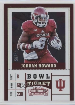 2017 Panini Contenders Draft Picks Bowl Ticket /99 Jordan Howard #54 - Image 1 of 2