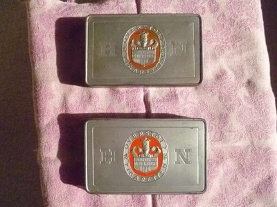 2 alte Zigarettenschachteln Overstolz aus Metall 30er Jahre (?) - Bild 1 von 4