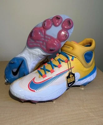 Nike x RBI Exclusive Alpha Huarache Elite 4 Mid Baseball Cleats Mens Size 7 - Image 1 of 4