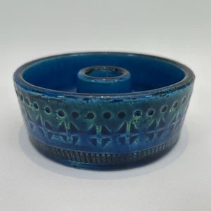 Vintage Bitossi Rimini Blue Candle Holder Aldo Londi Mid Century - Picture 1 of 14