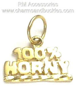 100% Horny Charm / small Pendant EP Gold Plated with a Lifetime Guarantee - Picture 1 of 8