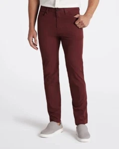 01.ALGO PERFORMANCE 32x34 BURGUNDY Tech Commuter Slim Fit 4 Way Stretch Hose - Bild 1 von 5