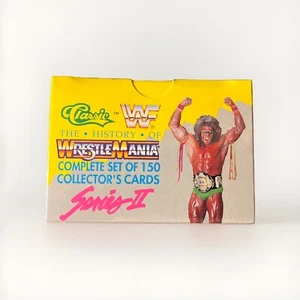 1990 Clásico WWF LA HISTORIA WRESTLEMANIA SERIE 2 JUEGO COMPLETO 150 CARTAS Nuevo - Imagen 1 de 3