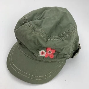 Old Navy Green Floral Toddler Girls Army Ball Cap Hat Fitted M - Picture 1 of 3