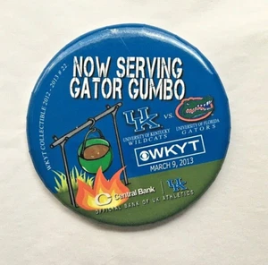 Kentucky Wildcats Basketball 2013 Florida Gator Gumbo Pin Pinback Button UK - Bild 1 von 2