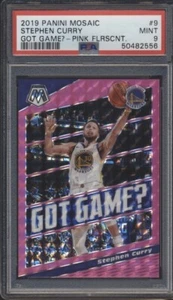 2019-20 Panini Mosaic Got Game Pink Fluorescent Prizm Stephen Curry /10 PSA 9 - Bild 1 von 2