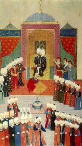 hochwertiges Ölgemälde handgemalt auf Leinwand "Beitritt Mehmeds II " - Bild 1 von 1