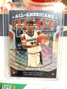 2019 Panini Prizm Draft Picks Rui Hachimura Blue Wave All Americans /299! Zags - Picture 1 of 2