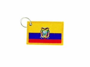 Schlüsselanhänger Schlüssel Stickerei Patch Aufnäher Badge Flagge Ecuador Ecuador - Bild 1 von 1
