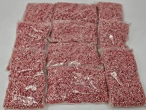 Bulk Lot 10,000 Red & White Daisy Flower 9mm Floral Plastic Craft Jewelry Beads - Picture 1 of 4