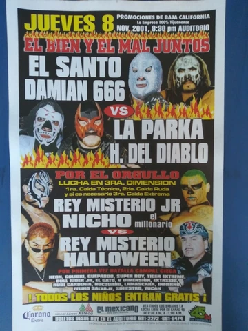 Lucha Libre Poster#7 Nicho Rey Mysterio Santo AAA Cmll Cover