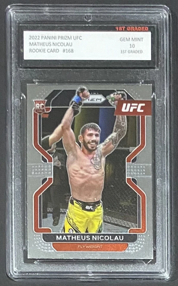2022 PRIZM UFC MATHEUS NICOLAU 1ST GRADED 10 ROOKIE CARD FLYWEIGHT #168 RC 🔥 - Image 1 of 1