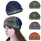 Retro Women Ethnic Turban Hat   Head Wrap Scarf Bonnet Embroidered Flowers