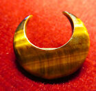 ANTIQUE TIGER EYE MOON CRESCENT PIN - PROTECTIVE STONE