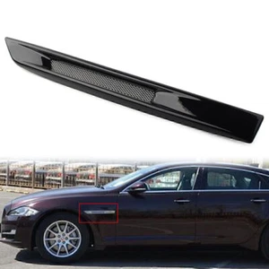 Gloss Black Front Left Side Fender Air Vent Grille Grill For Jaguar XJ 2010-2019 - Picture 1 of 5
