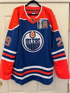 Camiseta deportiva azul Leon Draisaitl 2XL Edmonton Oilers Stanley Cup 2025 - Imagen 1 de 5