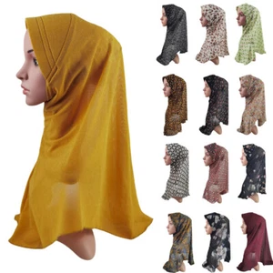 Muslim Women Hijab Hat Head Scarf One Piece Islamic Amira Turban Shawls Hijab - Picture 1 of 87
