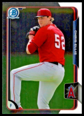 2015 BOWMAN CHROME DRAFT #132 CHRIS ELLIS LOS ANGELES ANGELS - Image 1 of 2