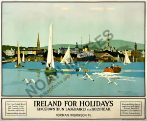 Ireland for Holidays vintage train travel poster 16x12 - Picture 1 of 1