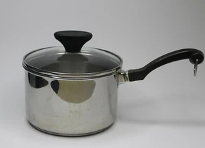 Farberware 2 QT /1.9L 18/10 Stainless Steel Sauce Pan Glass Lid Impact Bonded - Picture 1 of 12