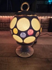 1960s MCM Moroccan/ Boho  Style Multicolored Mood/accent  Lamp Groovy😊 - Picture 1 of 10