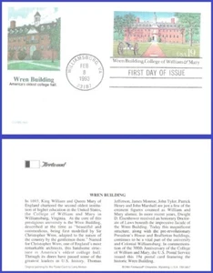 USA5 #UX167 U/A Fleetwood FDC Wren Building - Imagen 1 de 1