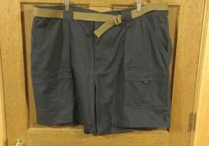 MENS BLUE CARGO SHORTS CAPRIS BERMUDAS SIZE 50 POCKETS COTTON BELT - Picture 1 of 5