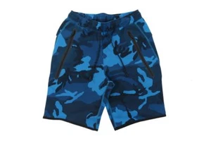 NWOT Men's Nike White Label Tech Fleece Shorts Camo Blue 2XL XXL 655309 413 - Picture 1 of 1