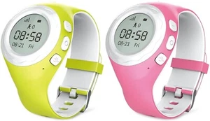 WATCHU Kids GPS Tracker Phone Watch with SOS Button, Fitness Tracking - 2 Pack - Picture 1 of 11