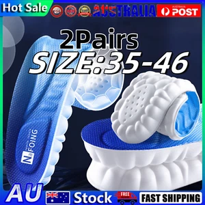 2 Pairs 4D CLOUD TECHNOLOGY Insole Hiking Trainer Inner Sole Inserts-Breathable* - Picture 1 of 21
