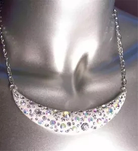 NUEVOS Alexis Mystic Fire Iridiscente Cristales de Aurora Barra Collar Pendientes - Imagen 1 de 6