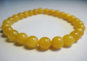 Genuine Round Butterscotch Amber Baltic Amber Bracelet !!! - Picture 1 of 2