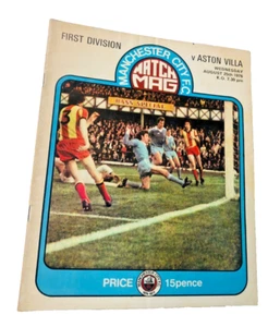 Football Programme Manchester City Vs Aston Villa 1976 Match Magazine ra - Picture 1 of 3